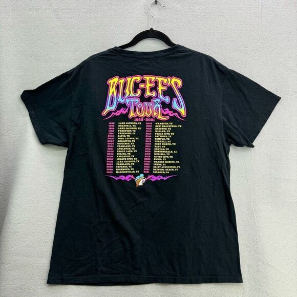 Buc-ee's The Tour Tee Black Unisex S Short Sleeve Music Retro Concert T-Shirt - Picture 2 of 7